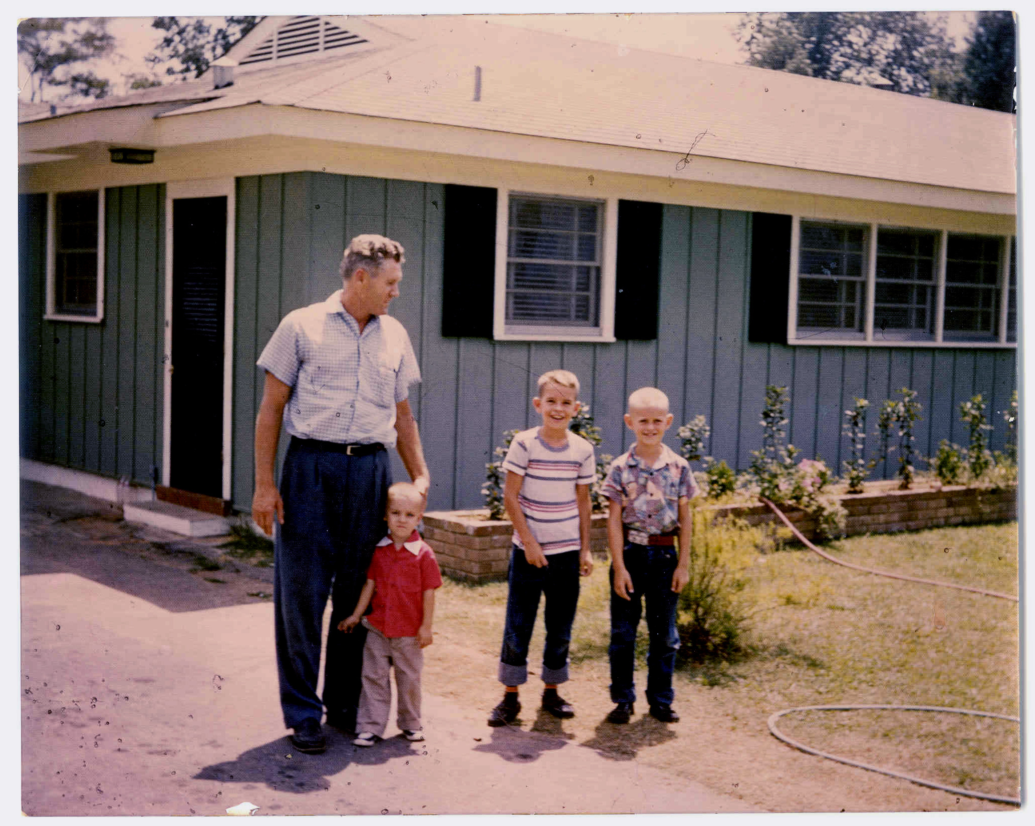 Vernon Presley, John Lee, an older brothers, Chip and Steve. This was when Elvis bought his first home in 1956 in Whitehaven, a suburb of  Memphis, after receiving his first Gold record from heartbreak hotel